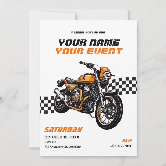 クラシックバイク 招待状 (正面)