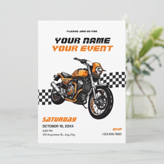 クラシックバイク 招待状 (スタンド正面)