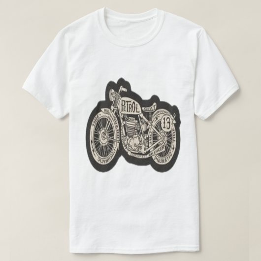 クラシックバイク PETROL 13 Tシャツ (デザイン正面)