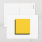 クラシックバウハウスジオメトリックアートイエロースクエア ポストカード (正面/裏面)