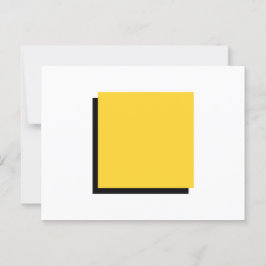 クラシックバウハウスジオメトリックアートイエロースクエア ポストカード
