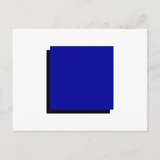クラシックバウハウスジオメトリックアートブルースクウェア ポストカード (正面)