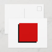 クラシックバウハウスジオメトリックアートレッドスクエア ポストカード (正面/裏面)