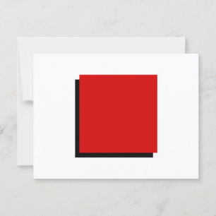 クラシックバウハウスジオメトリックアートレッドスクエア ポストカード