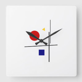 クラシックバウハウスデザイン スクエア壁時計