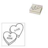 クラシックバカスタムレンタヌキャンディハートゴムスタンプ ラバースタンプ (押印)