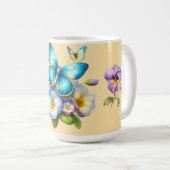 クラシックバタフライアンドパンジーマグ コーヒーマグカップ (正面右)