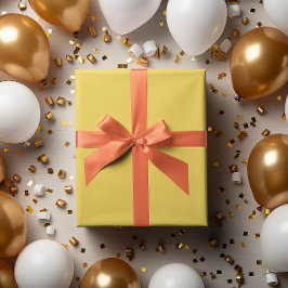 クラシックバッチ:ラブリーイエローラッピング紙転が ラッピングペーパー