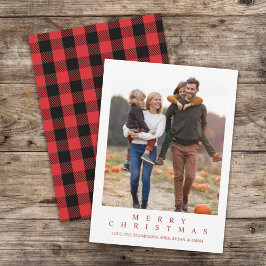 クラシックバッファローチェックMerry Christmas写真 シーズンカード
