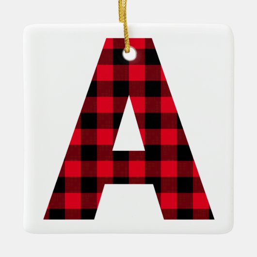 クラシックバッファロープライドMonogram A写真 セラミックオーナメント (正面)