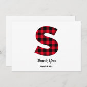 クラシックバッファロープライドS結婚モノグラム サンキューカード (正面/裏面)