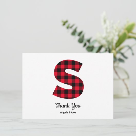 クラシックバッファロープライドS結婚モノグラム サンキューカード (スタンド正面)