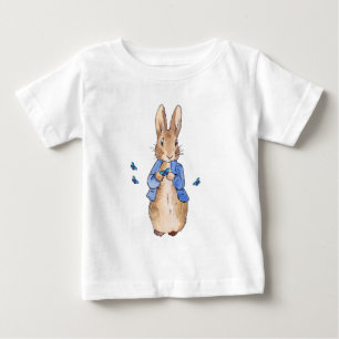 クラシックバニーうさぎブルージャケット ベビーTシャツ