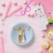 クラシックバニーうさぎ1歳の誕生日 ペーパーボウル (パーティー)