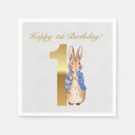 クラシックバニー うさぎ 1歳の誕生日 スタンダードカクテルナプキン