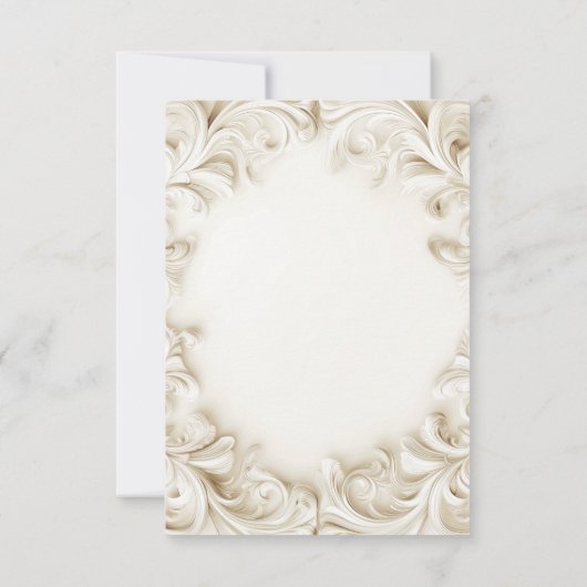 クラシックバプテエレガントィスマ金ゴールドクロス《キリスト教》洗礼式や命名式 招待状 (裏面)