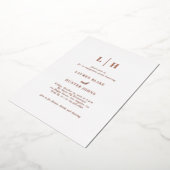 クラシックバラエレガント金ゴールド婚約パーティ箔 箔招待状 (回転した状態)