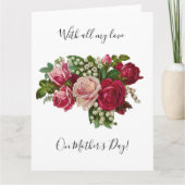 クラシックバラスビクトリアンリリー・オブ・ザ・バレーロマンス カード (正面)