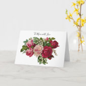 クラシックバラスビクトリアンリリー・オブ・ザ・バレーロマンス カード (黄色い花)