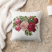 クラシックバラスビクトリアンリリー・オブ・ザ・バレーロマンス クッション (ブランケット)