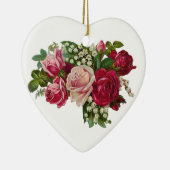 クラシックバラスビクトリアンリリー・オブ・ザ・バレーロマンス セラミックオーナメント (右)