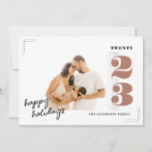 クラシックバラダスティスターフォトハッピーホリデーズカード シーズンカード (正面)