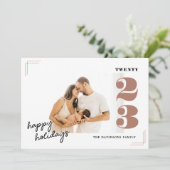 クラシックバラダスティスターフォトハッピーホリデーズカード シーズンカード (スタンド正面)