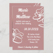 クラシックバラフローラ結婚式招待状 招待状 (正面/裏面)