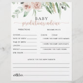 クラシックバラベビー予測およびアドバイスカード (正面)