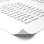 クラシックバラ金ゴールドの結婚座席表の記号 ポスター (角)