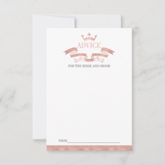 クラシックバラ金ゴールドクレスト結婚のアドバイスカード 招待状 (正面)