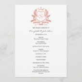 クラシックバラ金ゴールドクレスト結婚式 プログラム (正面)