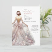 クラシックバラ金ゴールドスパーク結婚リーのドレスグラム 招待状 (スタンド正面)