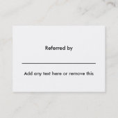 クラシックバラ金ゴールドデザインの参照サンキューカード 紹介カード (裏面)