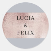 クラシックバラ金ゴールド葉ス結婚ズ ラウンドシール (正面)