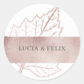 クラシックバラ金ゴールド葉ス結婚ズ ラウンドシール (正面)