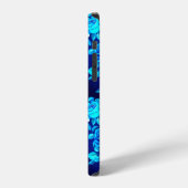 クラシックバラ青い花パターン–876 iPhoneケース (左側面)