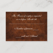 クラシックバラ&レザールックRSVPカード エンクロージャーカード (裏面)