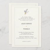 クラシックバレフォーマルーの春リリー結婚ズ 招待状 (正面/裏面)