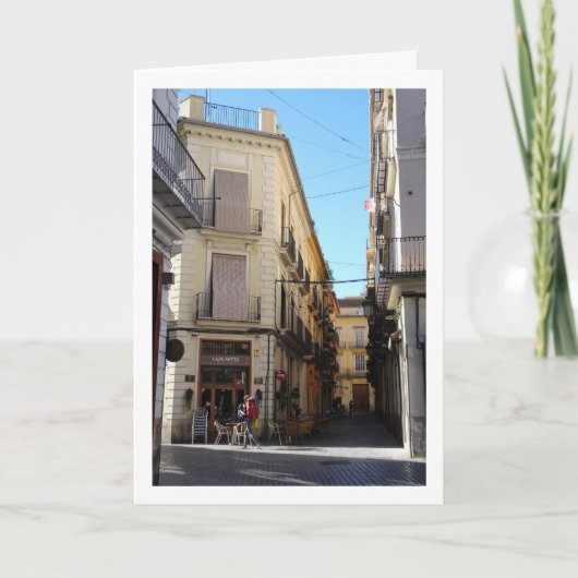 クラシックバレンシアの通り、スペイン カード (正面)