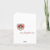 クラシックバレンタインのグリーティングカード シーズンカード (裏面)