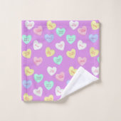 クラシックバレンタインキャンディハート バスタオルセット (ウォッシュタオル)