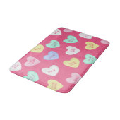 クラシックバレンタインキャンディハート バスマット (アングル)