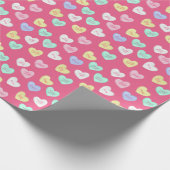 クラシックバレンタインキャンディハート ラッピングペーパー (角)