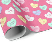 クラシックバレンタインキャンディハート ラッピングペーパー (ロールコーナー)