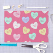 クラシックバレンタインキャンディハート 薄葉紙 (クラフト)