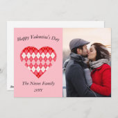 クラシックバレンタインデッアーガイルクとピンク シーズンカード (正面/裏面)