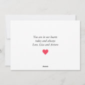 クラシックバレンタインデッアーガイルクとピンク シーズンカード (裏面)