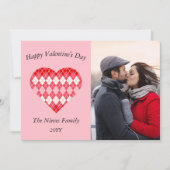 クラシックバレンタイン レッドとピンクのアーガイル(ピンク) シーズンカード (正面)