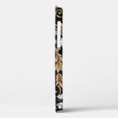 クラシックバロックの花:黒背景。 Case-Mate iPhoneケース (裏面 / 左)